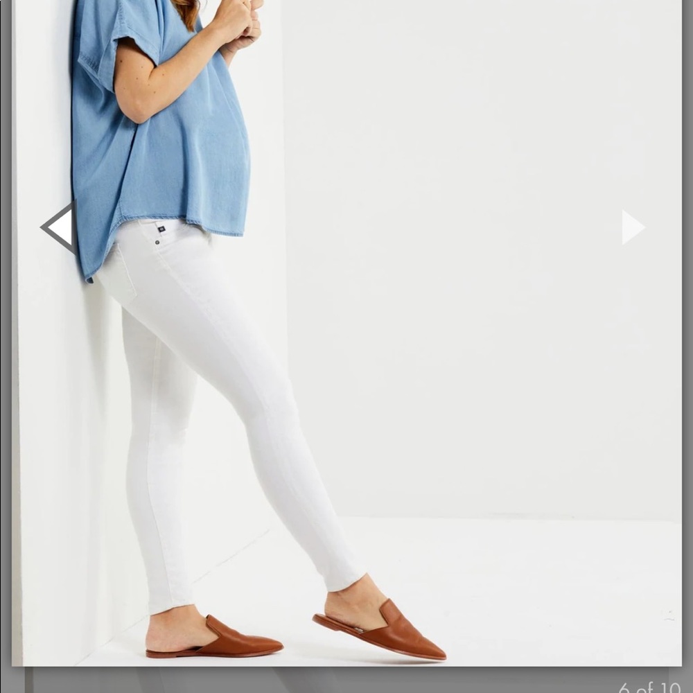NWOT AG Adriano Goldschmied maternity white jeans size 27